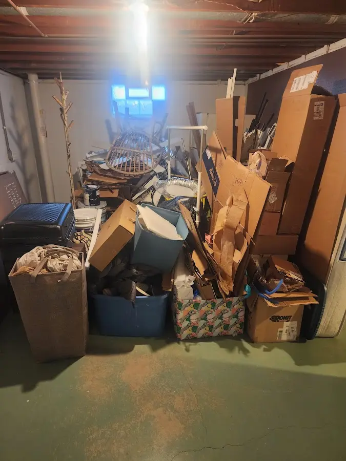 Roll-off dumpster container at job site for 2 Yard Dumpster Rental in Rowland Heights